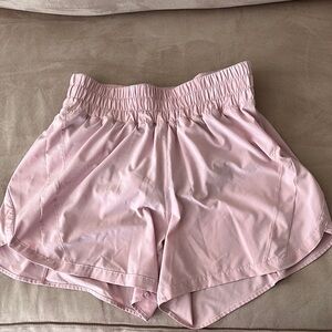 LULULEMON Size 8 Women's Pink Haze Track That 5” In Seam High Rise Lined Shorts